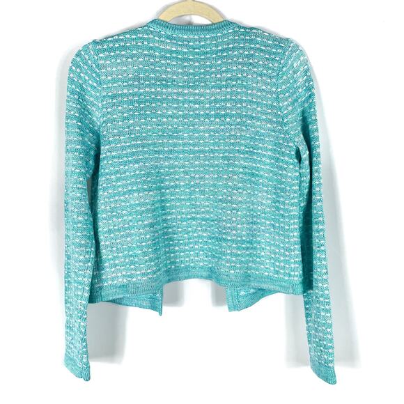 Lilly‎ Pulitzer Kienna Cardigan Cumulus Blue Metallic Marl Open Front Sz S - Picture 11 of 11